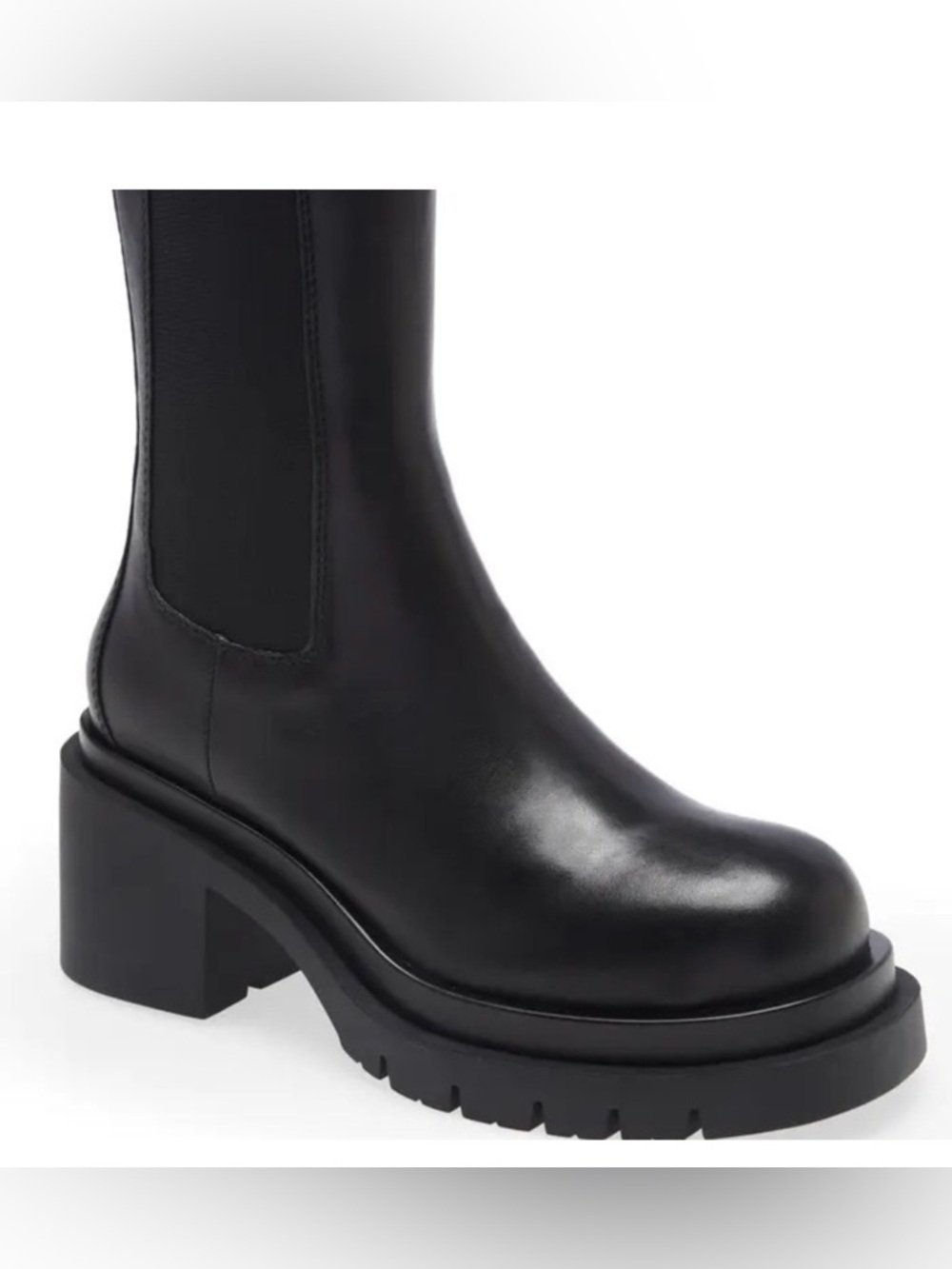 Jeffrey Campbell Black Chunky Platform Chelsea Boot